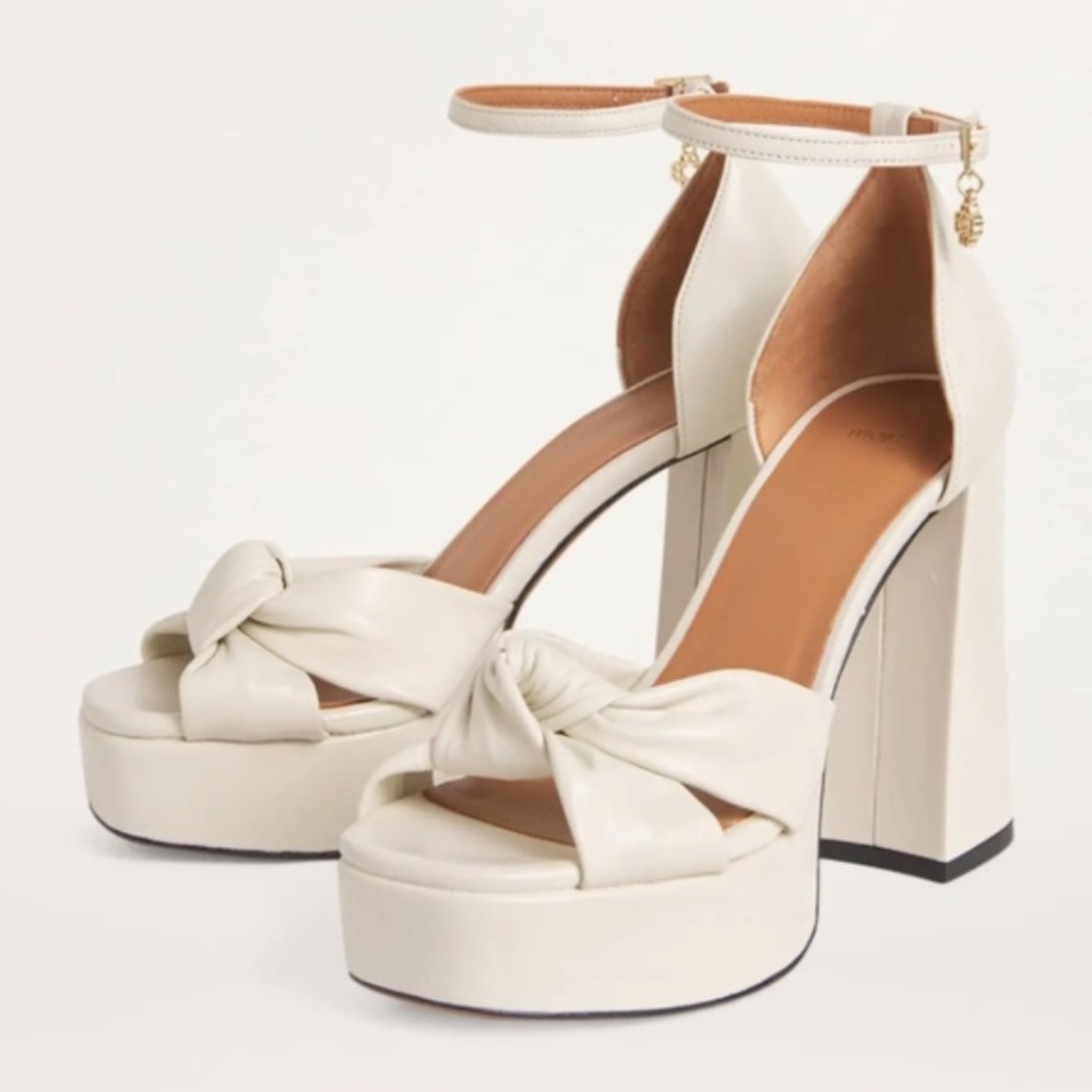 Franknotleather Leather Platform Heels 115 With Knot